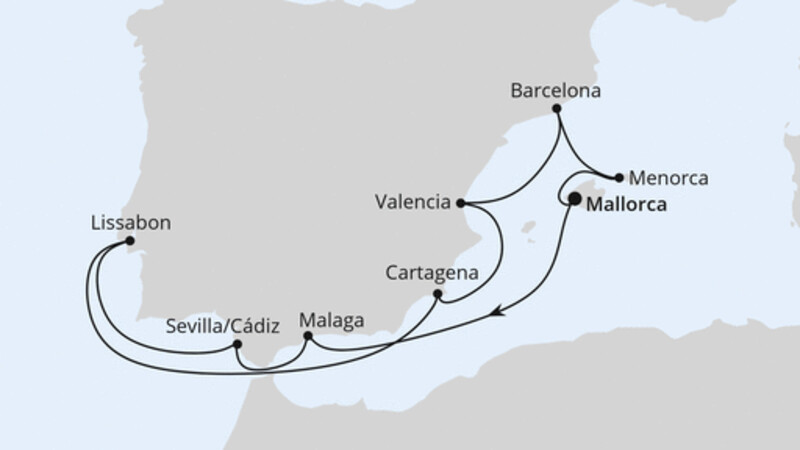 Spanien, Portugal & Balearen ab Mallorca Spanien, Portugal & Balearen ab Mallorca
