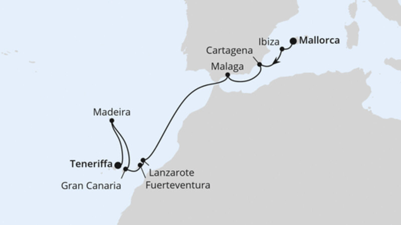 Andalusien, Kanaren & Madeira ab Mallorca Andalusien, Kanaren & Madeira ab Mallorca