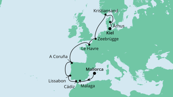 Von Mallorca nach Kiel