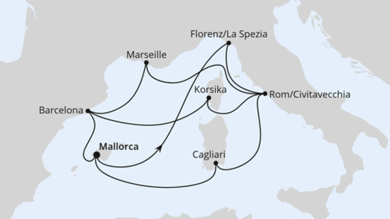 Große Mittelmeer-Reise ab Mallorca 1 Große Mittelmeer-Reise ab Mallorca 1