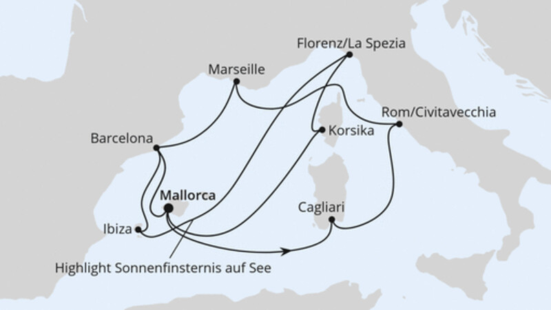 Große Mittelmeer-Reise mit Sonnenfinsternis Große Mittelmeer-Reise mit Sonnenfinsternis
