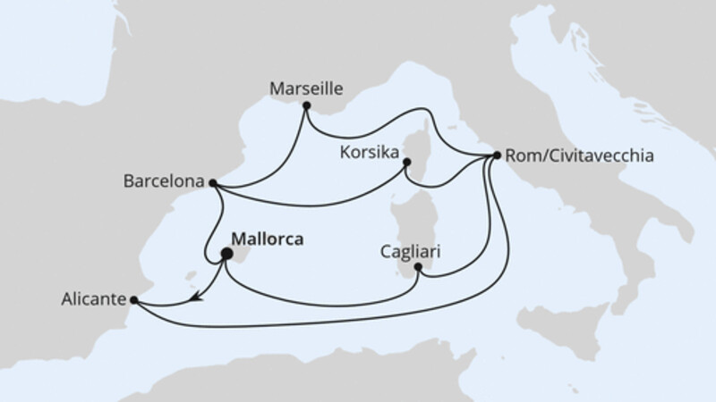 Große Mittelmeer-Reise ab Mallorca 1 Große Mittelmeer-Reise ab Mallorca 1