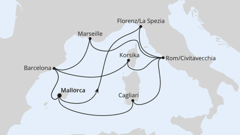 Große Mittelmeer-Reise ab Mallorca 1 Große Mittelmeer-Reise ab Mallorca 1