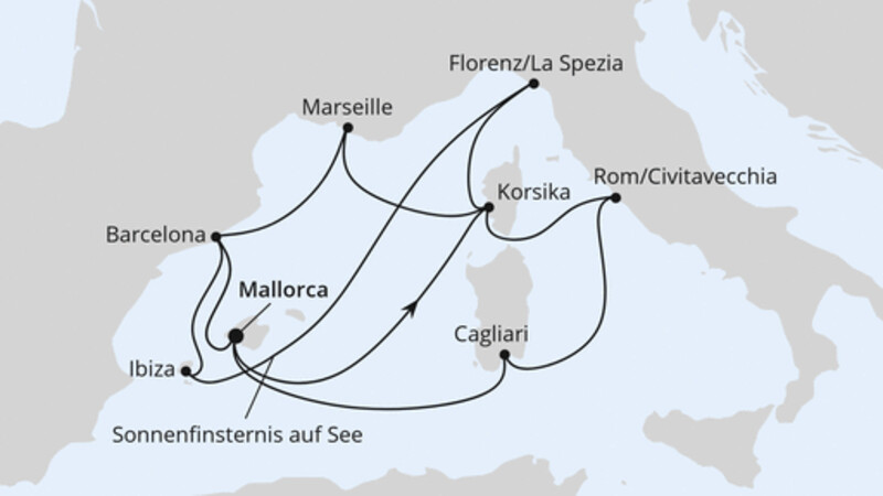 Große Mittelmeer-Reise mit Sonnenfinsternis Große Mittelmeer-Reise mit Sonnenfinsternis