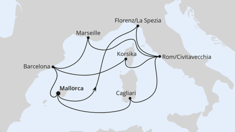 Große Mittelmeer-Reise ab Mallorca 1 Große Mittelmeer-Reise ab Mallorca 1