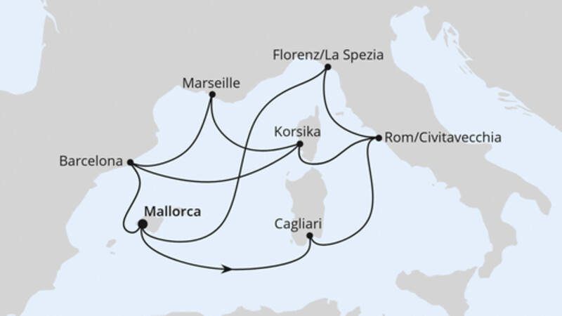 Große Mittelmeer-Reise ab Mallorca 1 Große Mittelmeer-Reise ab Mallorca 1