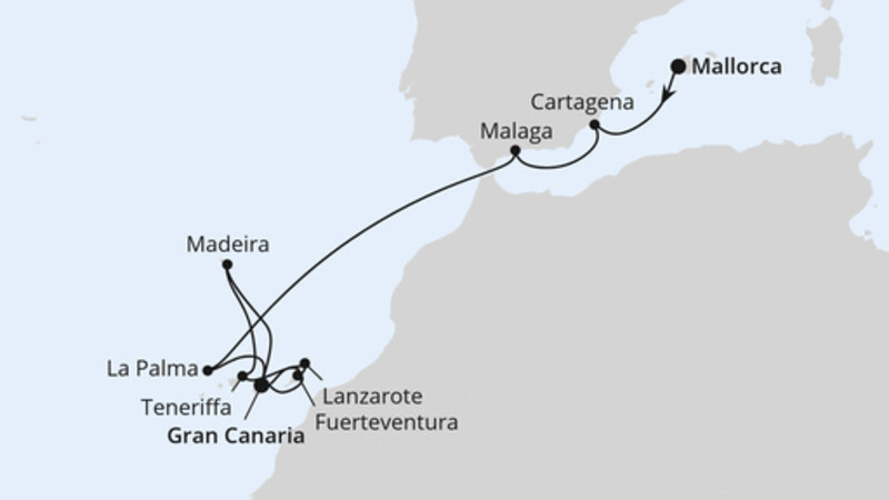 Andalusien, Kanaren & Madeira ab Mallorca Andalusien, Kanaren & Madeira ab Mallorca