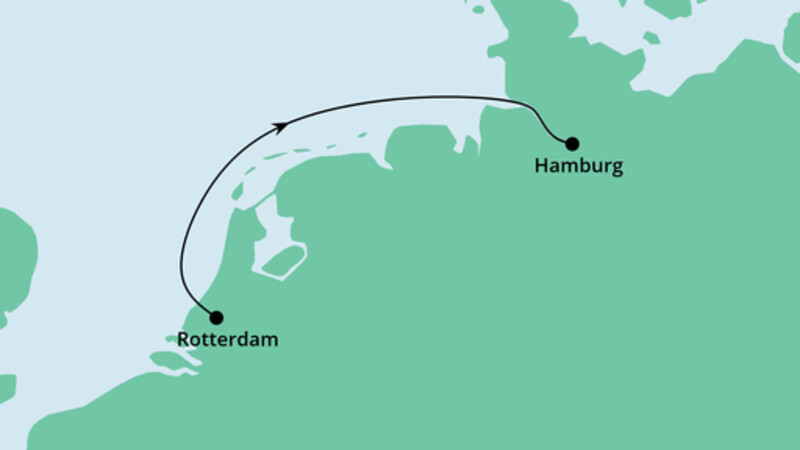 Kurzreise von Rotterdam nach Hamburg