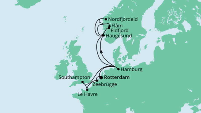 Metropolen & Norwegen ab Rotterdam