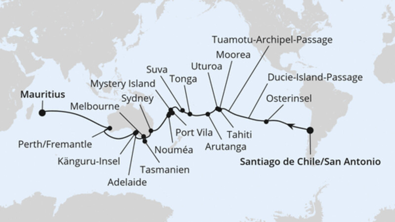 Von San Antonio nach Mauritius Von San Antonio nach Mauritius