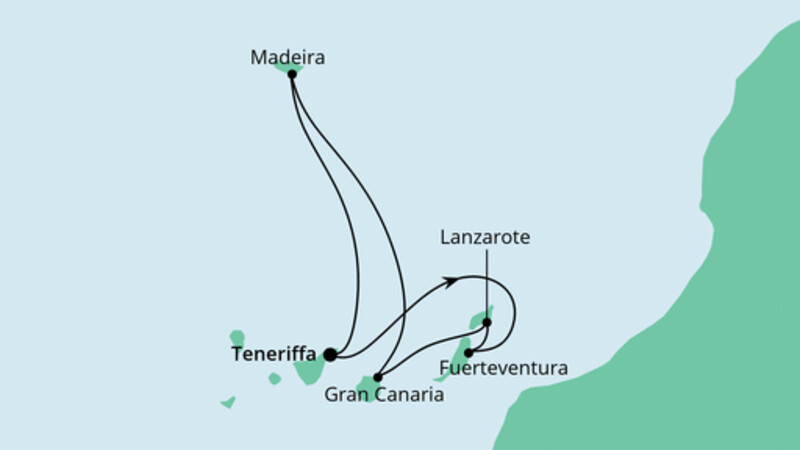 Kanaren und Madeira ab Teneriffa