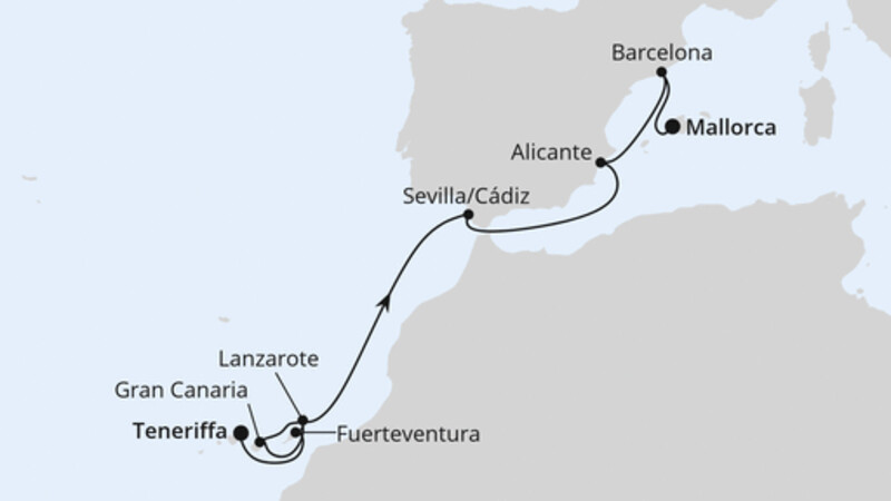 Von Teneriffa nach Mallorca