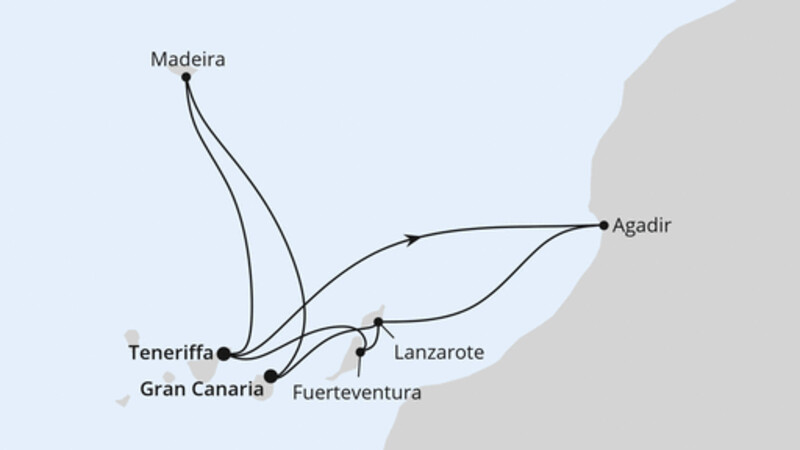 Kanaren, Marokko & Madeira ab Teneriffa Kanaren, Marokko & Madeira ab Teneriffa
