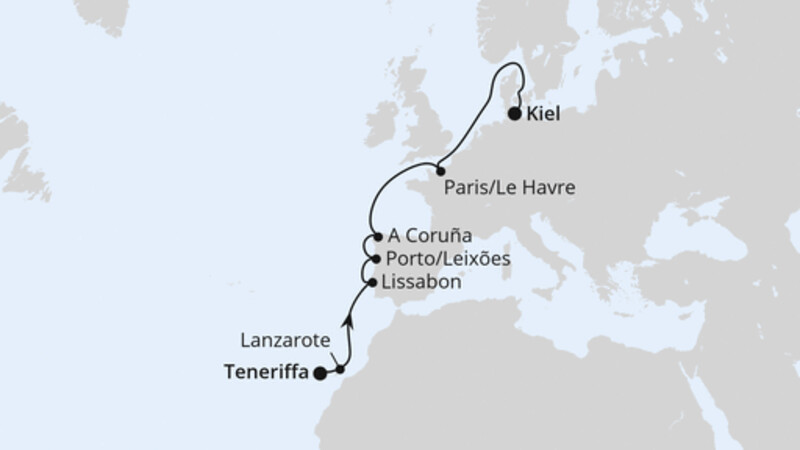 Europas Atlantikküste ab Teneriffa Europas Atlantikküste ab Teneriffa