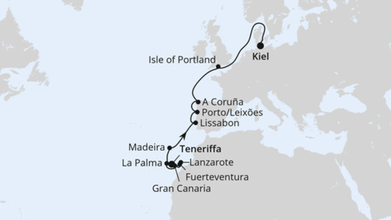Europas Atlantikküste ab Teneriffa Europas Atlantikküste ab Teneriffa