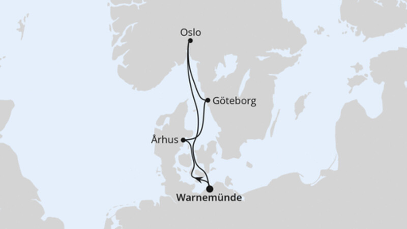 Kurzreise nach Skandinavien ab Warnemünde Kurzreise nach Skandinavien ab Warnemünde