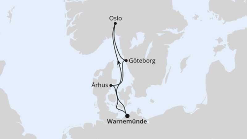 Kurzreise nach Skandinavien ab Warnemünde Kurzreise nach Skandinavien ab Warnemünde