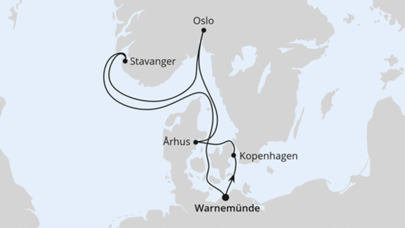 Norwegen & Dänemark ab Warnemünde