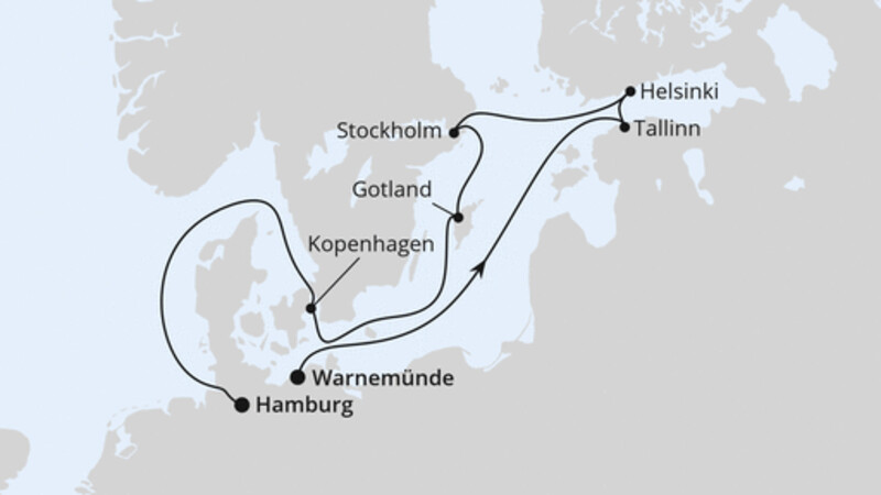 Ostsee von Warnemünde nach Hamburg Ostsee von Warnemünde nach Hamburg