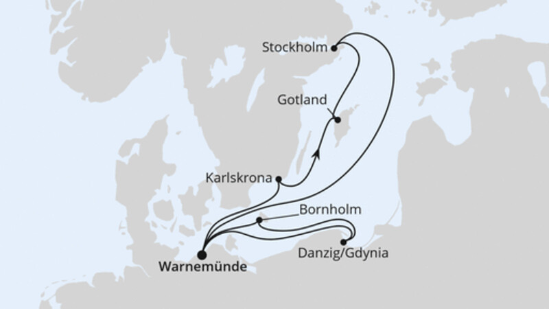 Schweden mit Danzig & Bornholm ab Warnemünde Schweden mit Danzig & Bornholm ab Warnemünde