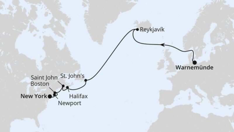 Transatlantik von Warnemünde nach New York Transatlantik von Warnemünde nach New York